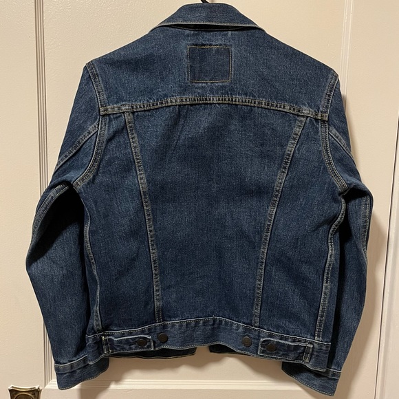 Levis Womens Ex-Boyfriend Trucker Jacket XS Blue MSRP $90 - Picture 2 of 8
